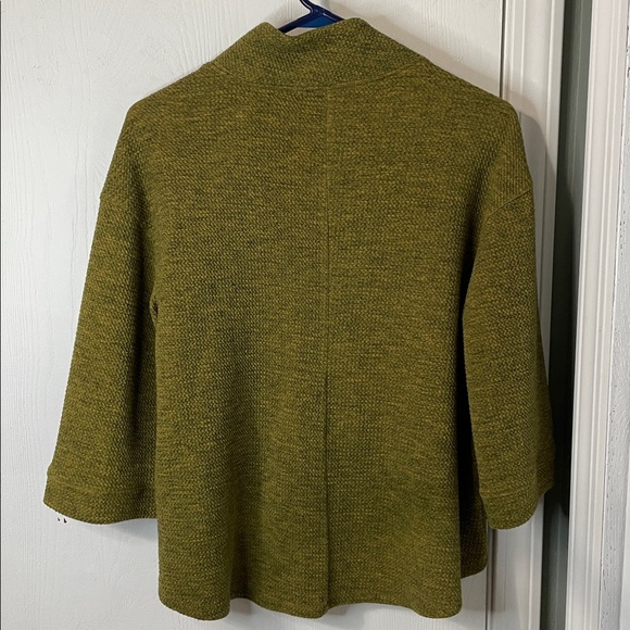 Anthropologie Eri + Ali Meyer Buttoned Pullover Olive Green Oversized Sweater XS - Picture 6 of 7
